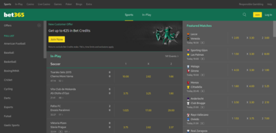 Bet365 внешний вид сайта
